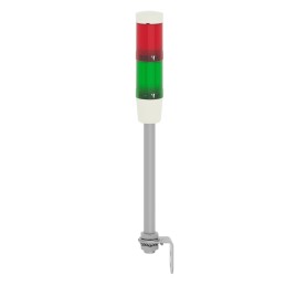 1 pcs - Schneider Electric Harmony XVM Series Red/Green Buzzer Signal Tower, 2 Lights, 24 V ac/dc, Base Mount