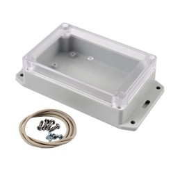 1 pcs : RP1120BFC - Box Polycarbonate (PC) White, Off, Clear Cover/Door Cover Included 6.140' L x 3.420' W (155.96mm x 86.87mm) 