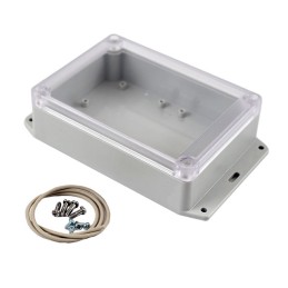 1 pcs : RP1200BFC - Box Polycarbonate (PC) White, Off, Clear Cover/Door Cover Included 6.890' L x 4.200' W (175.01mm x 106.68mm)