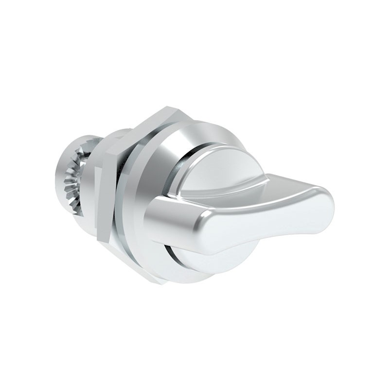 1 pcs : 1661100 - Cam Latch Square (Rounded Corners) - 14.20mm Cutout Panel Mount Zamak, Chrome Plated