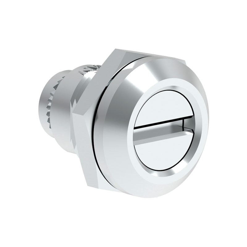 1 pcs : 066114200 - Cam Latch Square (Rounded Corners) - 14.20mm Cutout Panel Mount Zamak, Chrome Plated