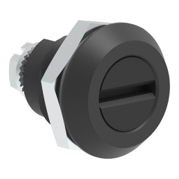 1 pcs : 76020124200 - Cam Latch Square (Rounded Corners) - 20.20mm Cutout Panel Mount Zamak, Black Coating