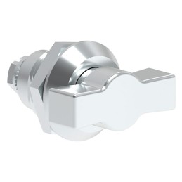 1 pcs : 0621100 - Cam Latch Square (Rounded Corners) - 20.20mm Cutout Panel Mount Zamak, Chrome Plated