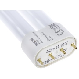 1 pcs - 2G11 Twin Tube Shape CFL Bulb, 18 W, 4000K, Cool White Colour Tone