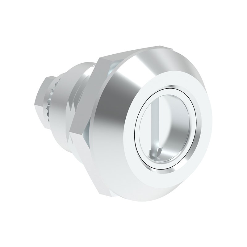 1 pcs : 060115200 - Cam Latch Square (Rounded Corners) - 20.20mm Cutout Panel Mount Zamak, Chrome Plated