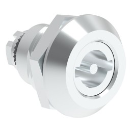 1 pcs : 060111300 - Cam Latch Square (Rounded Corners) - 20.20mm Cutout Panel Mount Zamak, Chrome Plated