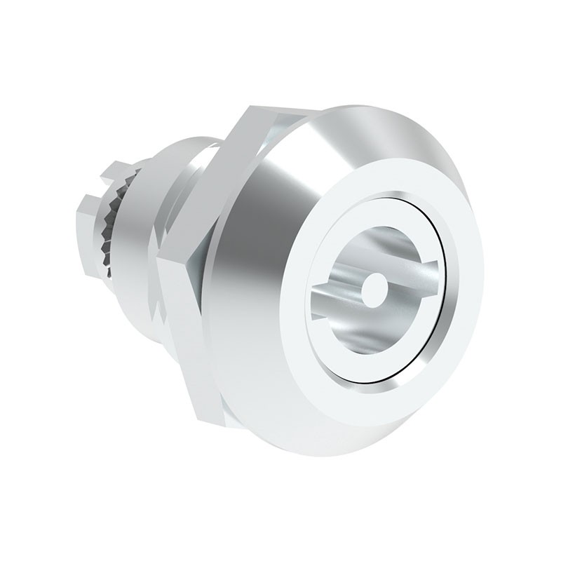 1 pcs : 060111300 - Cam Latch Square (Rounded Corners) - 20.20mm Cutout Panel Mount Zamak, Chrome Plated