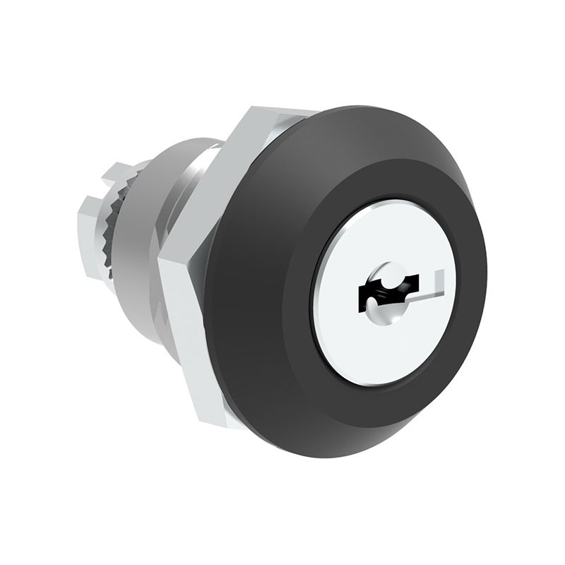 1 pcs : 063120100 - Cam Lock Square (Rounded Corners) - 20.20mm Cutout Panel Mount Zamak, Black Coating