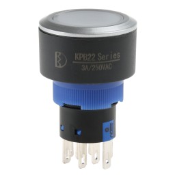 20 pcs - RS PRO Illuminated Push Button Switch, Momentary, Panel Mount, 22.2mm Cutout, DPDT, Green LED, 250V ac, IP65