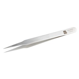 1 pcs - RS PRO 120 mm, Stainless Steel, Flat, Tweezers