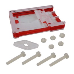 1 pcs : PIM464 - Case Acrylic Red Hand Held 2.598' L x 3.898' W (66.00mm x 99.00mm) X 0.591' (15.00mm)