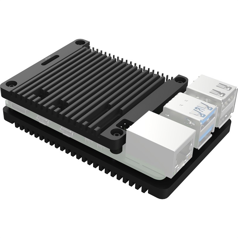 1 pcs : ED-PI5CASE-OB - Case Metal, Aluminum Black Hand Held, End Panel and Cover 3.465' L x 2.283' W (88.00mm x 58.00mm) X 1.02