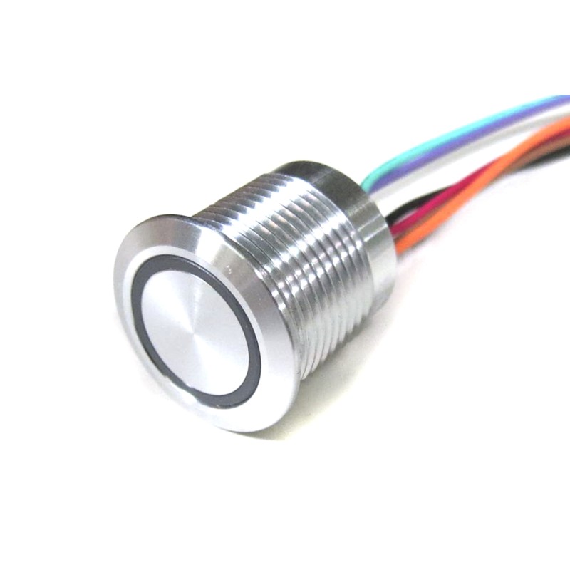 20 pcs - RS PRO Capacitive Switch Latching, Momentary,Illuminated, RGB, NPN, IP68