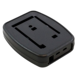 1 pcs : 1593HAMAR3BK - Case Plastic, ABS Black Hand Held, Split Sides and End Panel(s) 4.720' L x 3.740' W (119.89mm x 95.00mm) 