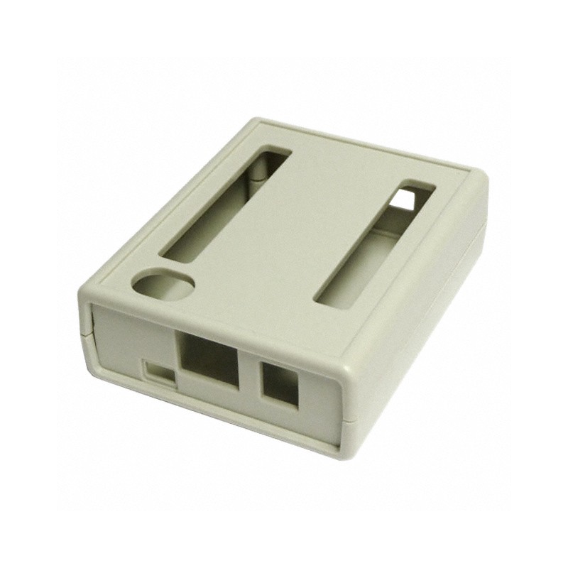 1 pcs : 1593HAMDOGGY - Case Plastic, ABS Gray Hand Held, Split Sides and End Panel(s) 3.752' L x 3.044' W (95.31mm x 77.31mm) X 