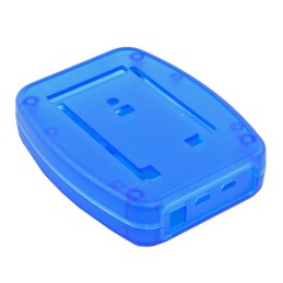 1 pcs : 1593HAMAR3TBU - Case Plastic, ABS Translucent - Blue Hand Held, Split Sides and End Panel(s) 4.720' L x 3.740' W (119.89