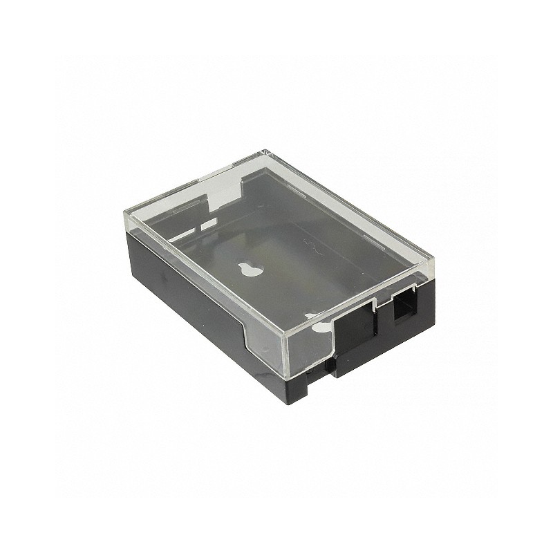 1 pcs : 1555 - Case Plastic, Non Specified Black, Clear Cover/Door Hand Held, Split Sides 3.600' L x 2.500' W (91.44mm x 63.50mm