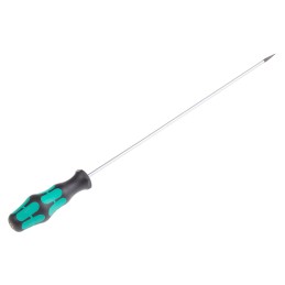 1 pcs - Wera Slotted Screwdriver, 4 mm Tip, 300 mm Blade, 398 mm Overall