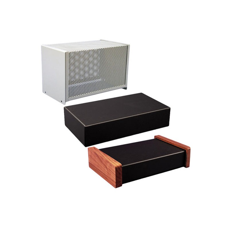 1 pcs : 1441-9BK3 - Chassis Metal, Steel Black Open End(s) 8.000' L x 4.000' W (203.20mm x 101.60mm) X 1.040' (26.42mm)