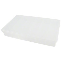 1 pcs : 6714TE - Component Storage Plastic, Polypropylene Clear Hinged Door, Lid 10.500' L x 6.188' W (266.70mm x 157.18mm) X 1.