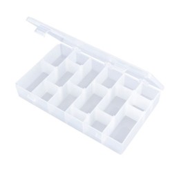 1 pcs : 6719ID - Component Storage Plastic, Polypropylene Clear Hinged Door, Lid 10.500' L x 6.188' W (266.70mm x 157.18mm) X 1.