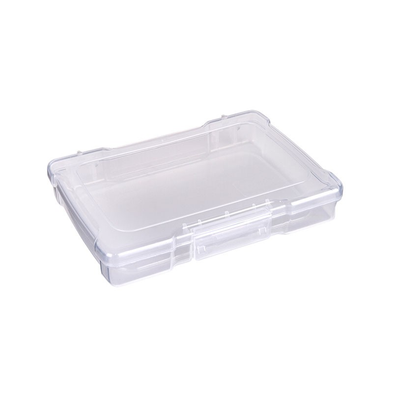 1 pcs : 6764TE - Component Storage Plastic, Polypropylene Clear Hinged Door, Lid 6.000' L x 4.000' W (152.40mm x 101.60mm) X 1.1