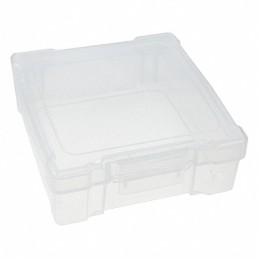 1 pcs : 6766TE - Component Storage Plastic, Polypropylene Clear Hinged Door, Lid 6.250' L x 6.250' W (158.75mm x 158.75mm) X 2.1