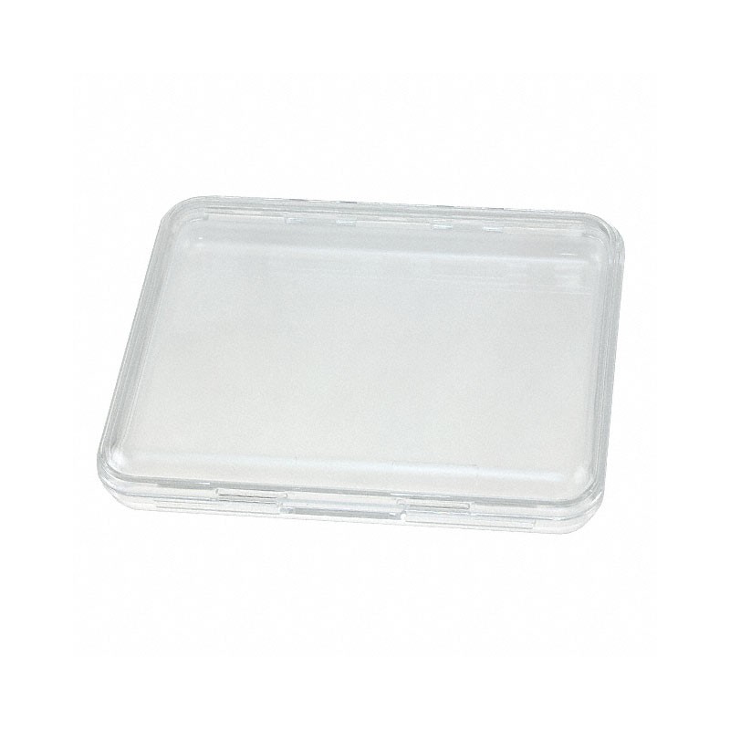 1 pcs : 6641CB - Component Storage Plastic, Styrene Clear Hinged Door, Lid 3.976' L x 3.366' W (101.00mm x 85.50mm) X 0.524' (13