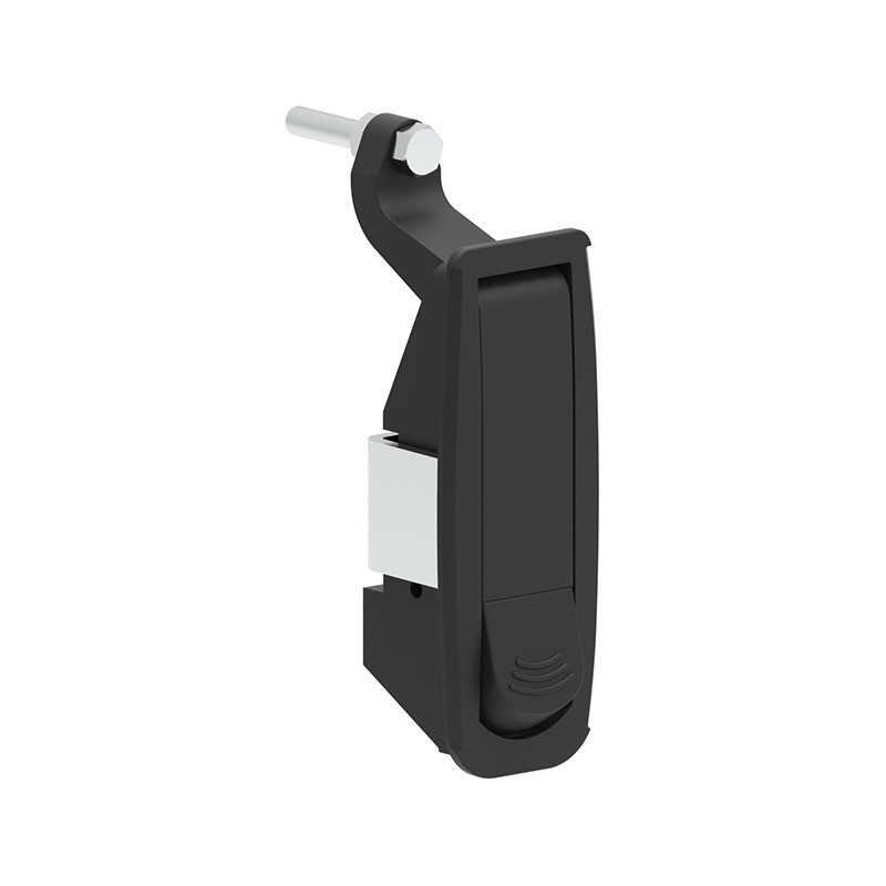 1 pcs : 1772200 - Compression Latch Rectangular - 86.00mm x 25.00mm Cutout Screw Holes, Back Zamak, Black Coating