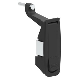 1 pcs : 1771200 - Compression Latch Rectangular - 86.00mm x 25.00mm Cutout Screw Holes, Back Zamak, Black Coating