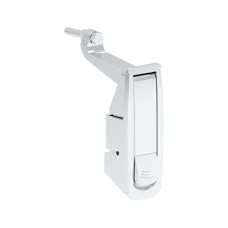 1 pcs : 1771100 - Compression Latch Rectangular - 86.00mm x 25.00mm Cutout Screw Holes, Back Zamak, Chrome Plated