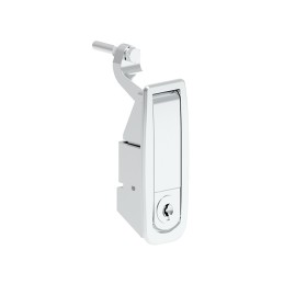 1 pcs : 0771105 - Compression Lock Rectangular - 86.00mm x 25.00mm Cutout Bracket Mount Zamak, Chrome Plated