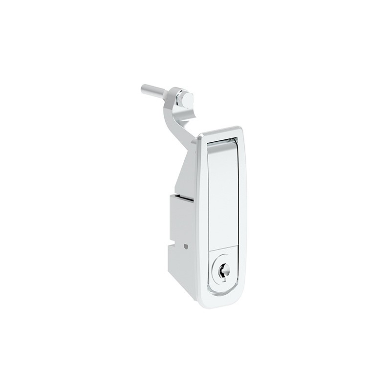 1 pcs : 0771105 - Compression Lock Rectangular - 86.00mm x 25.00mm Cutout Bracket Mount Zamak, Chrome Plated