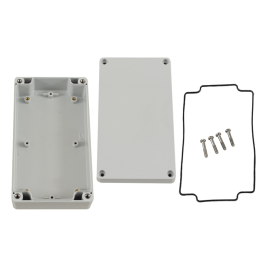1 pcs : 1554JLGY - Enclosure ABS Gray Cover Included 6.300' L x 3.500' W (160.02mm x 88.90mm) X 1.800' (45.72mm)
