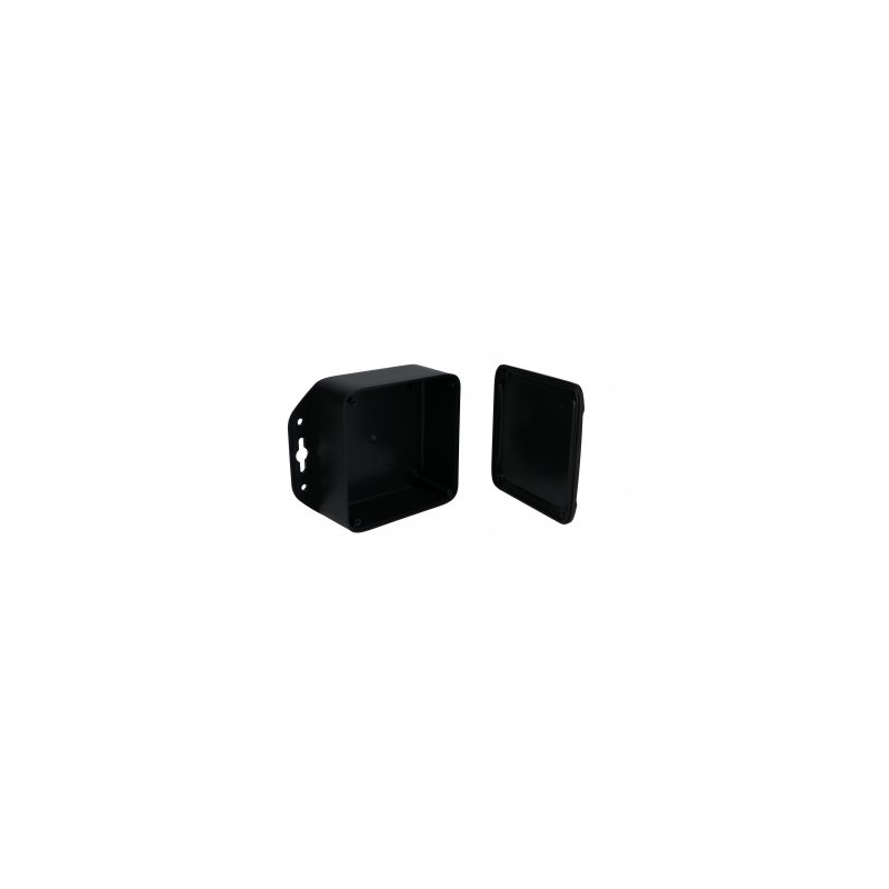 1 pcs : PW-12848-MB - Enclosure Plastic, ABS Black Cover Included 4.000' L x 4.000' W (101.60mm x 101.60mm) X 1.850' (46.99mm)