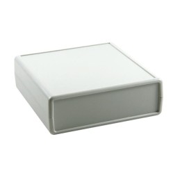 1 pcs : BOX2-P14-GY - Enclosure Plastic, ABS Gray Hand Held, Cover Included 4.330' L x 4.130' W (109.98mm x 104.90mm) X 1.380' (