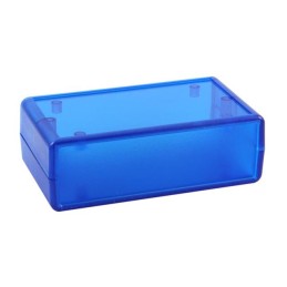 1 pcs : BOX1-P14-BT - Enclosure Plastic, ABS Translucent - Blue Hand Held, Cover Included 4.130' L x 2.360' W (104.90mm x 59.94m