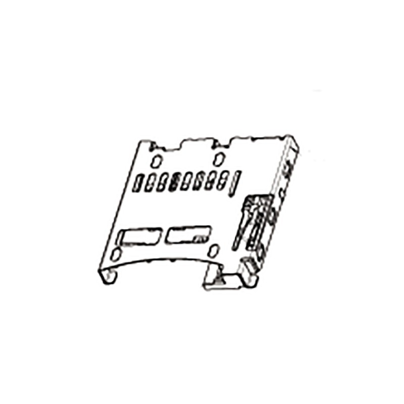 200 pcs - Molex, 47352 8 Way Push/Push Memory Card Connector With Solder Termination
