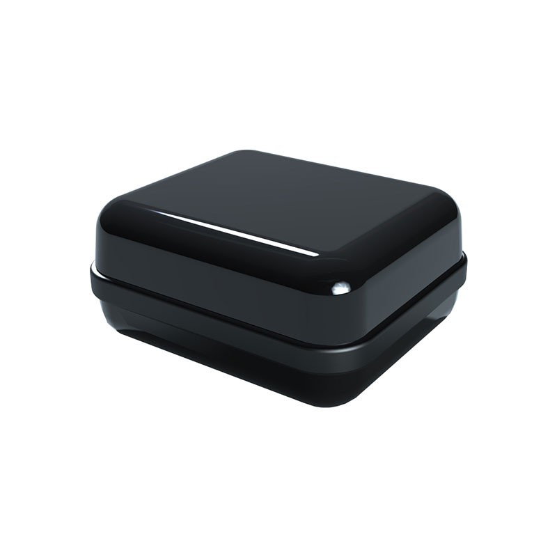 1 pcs : CX25ABKABK - Enclosure Plastic, Polycarbonate Black Hand Held, Cover Included 1.680' L x 1.450' W (42.67mm x 36.83mm) X 