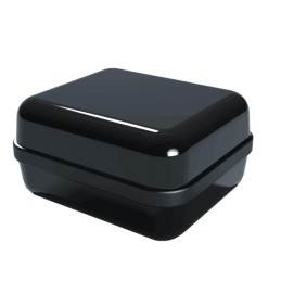 1 pcs : CX28ABKABK - Enclosure Plastic, Polycarbonate Black Hand Held, Cover Included 1.680' L x 1.450' W (42.67mm x 36.83mm) X 