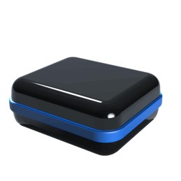 1 pcs : CX24ABKABL - Enclosure Plastic, Polycarbonate Black, Blue Hand Held, Cover Included 1.680' L x 1.450' W (42.67mm x 36.83