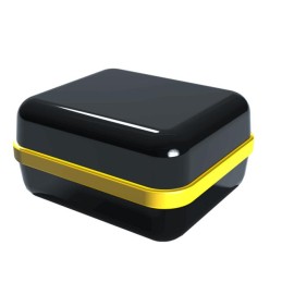 1 pcs : CX28ABKAYL - Enclosure Plastic, Polycarbonate Black, Yellow Hand Held, Cover Included 1.680' L x 1.450' W (42.67mm x 36.
