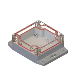 1 pcs : RBF33P06C08G - Enclosure Plastic, Polycarbonate Gray, Clear Cover/Door Cover Included 3.230' L x 3.150' W (82.04mm x 80.