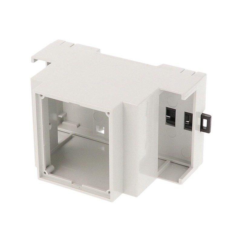 1 pcs : 1597DIN3MH53 - Enclosure Polycarbonate (PC) Light Gray Cover Included 3.550' L x 2.090' W (90.17mm x 53.09mm) X 1.850' (