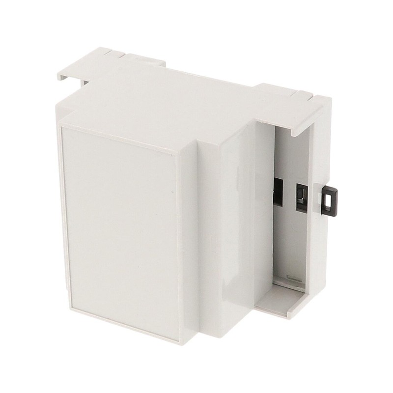 1 pcs : 1597DIN4MC53 - Enclosure Polycarbonate (PC) Light Gray Cover Included 3.550' L x 2.800' W (90.17mm x 71.12mm) X 1.980' (