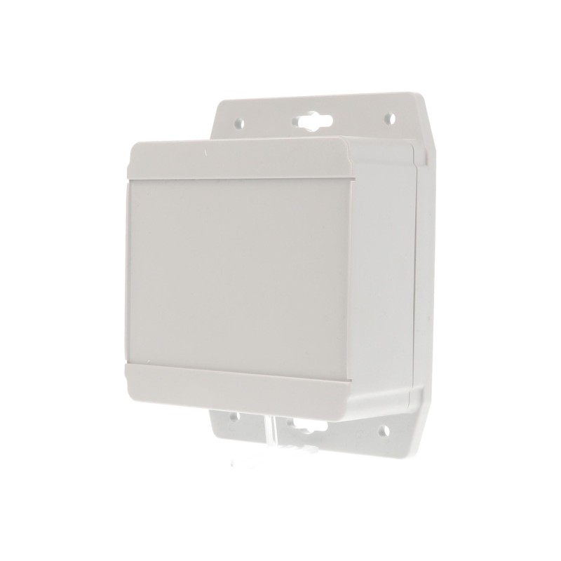 1 pcs : 1555LF42GY - Enclosure Polycarbonate (PC) Light Gray Cover Included 4.110' L x 4.180' W (104.39mm x 106.17mm) X 2.450' (