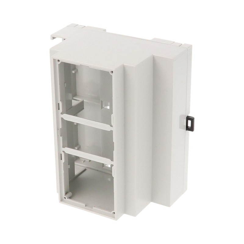 1 pcs : 1597DIN6MH53 - Enclosure Polycarbonate (PC) Light Gray Cover Included 4.170' L x 3.550' W (105.92mm x 90.17mm) X 1.910' 