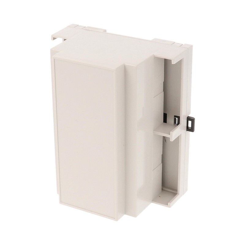 1 pcs : 1597DIN6MDC53 - Enclosure Polycarbonate (PC) Light Gray Cover Included 4.170' L x 3.550' W (105.92mm x 90.17mm) X 1.920'