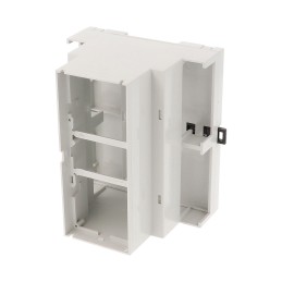 1 pcs : 1597DIN6MDH68 - Enclosure Polycarbonate (PC) Light Gray Cover Included 4.170' L x 3.550' W (105.92mm x 90.17mm) X 2.190'