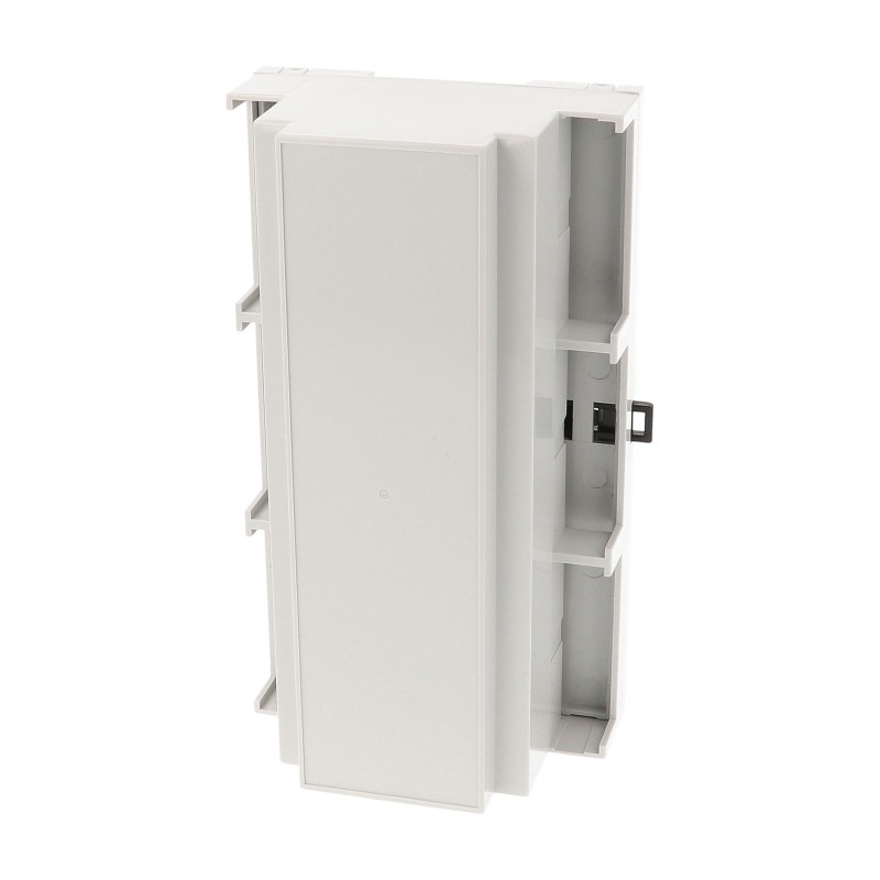 1 pcs : 1597DIN9MDC53 - Enclosure Polycarbonate (PC) Light Gray Cover Included 6.110' L x 3.550' W (155.19mm x 90.17mm) X 1.920'